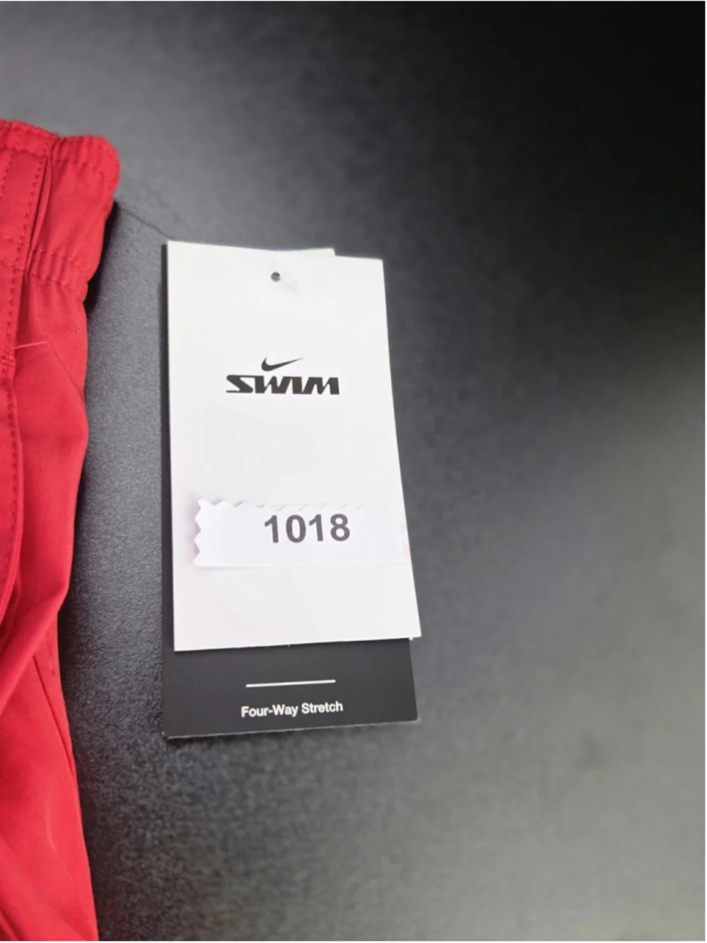 Nike Swim Mens Volley Swim Trunks University Red Four-Way Stretch Large NWT 1018